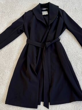 Soia & Kyo Black Belted Wrap Coat